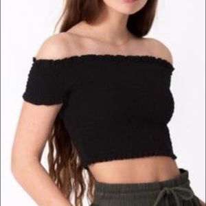 Brandy Melville Off The Shoulder Smocked Top